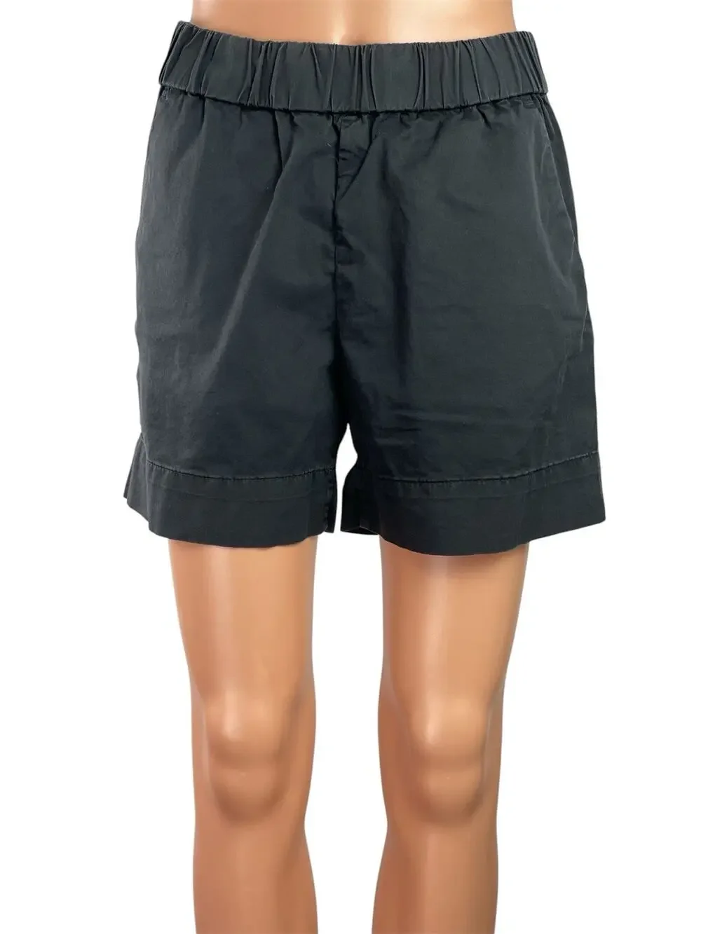 Everlane The Easy Short Women's Twill Black High Waisted Chino Casual Shorts 2